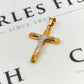 Pre-Owned 18ct Gold 2 Tone Crucifix Pendant
