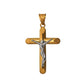 Pre-Owned 18ct Gold 2 Tone Crucifix Pendant
