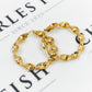 Pre-Owned 18ct Gold Greek Key Twist Creole Hoop Earrings