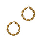 Pre-Owned 18ct Gold Greek Key Twist Creole Hoop Earrings