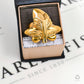 Pre-Owned 18ct Gold Leaf Design Statement Ring Size T