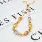 Pre-Owned 18ct Gold Tricolor Bead Pull Through Bracelet