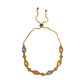 Pre-Owned 18ct Gold Tricolor Bead Pull Through Bracelet