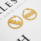 Pre-Owned 9ct Gold NAN Creole Hoop Earrings
