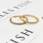 Pre-Owned 14ct Gold CZ Creole Hoop Earrings