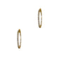 Pre-Owned 14ct Gold CZ Creole Hoop Earrings