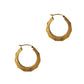 Pre-Owned 9ct Gold Octagon Shape Creole Hoop Earrings