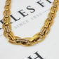 Pre-Owned 18ct Gold 2 Tone Mixed Link Tapering Chain Necklace