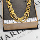 Pre-Owned 18ct Gold 2 Tone Mixed Link Tapering Chain Necklace
