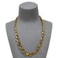 Pre-Owned 18ct Gold 2 Tone Mixed Link Tapering Chain Necklace