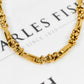 Pre-Owned 14ct Gold Greek Key Design Necklace 24 Inch
