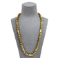 Pre-Owned 14ct Gold Greek Key Design Necklace 24 Inch
