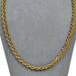 Pre-Owned 9ct Gold Rope Chain Necklace 22 Inch