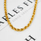 Pre-Owned 9ct Gold Rope Chain Necklace 22 Inch