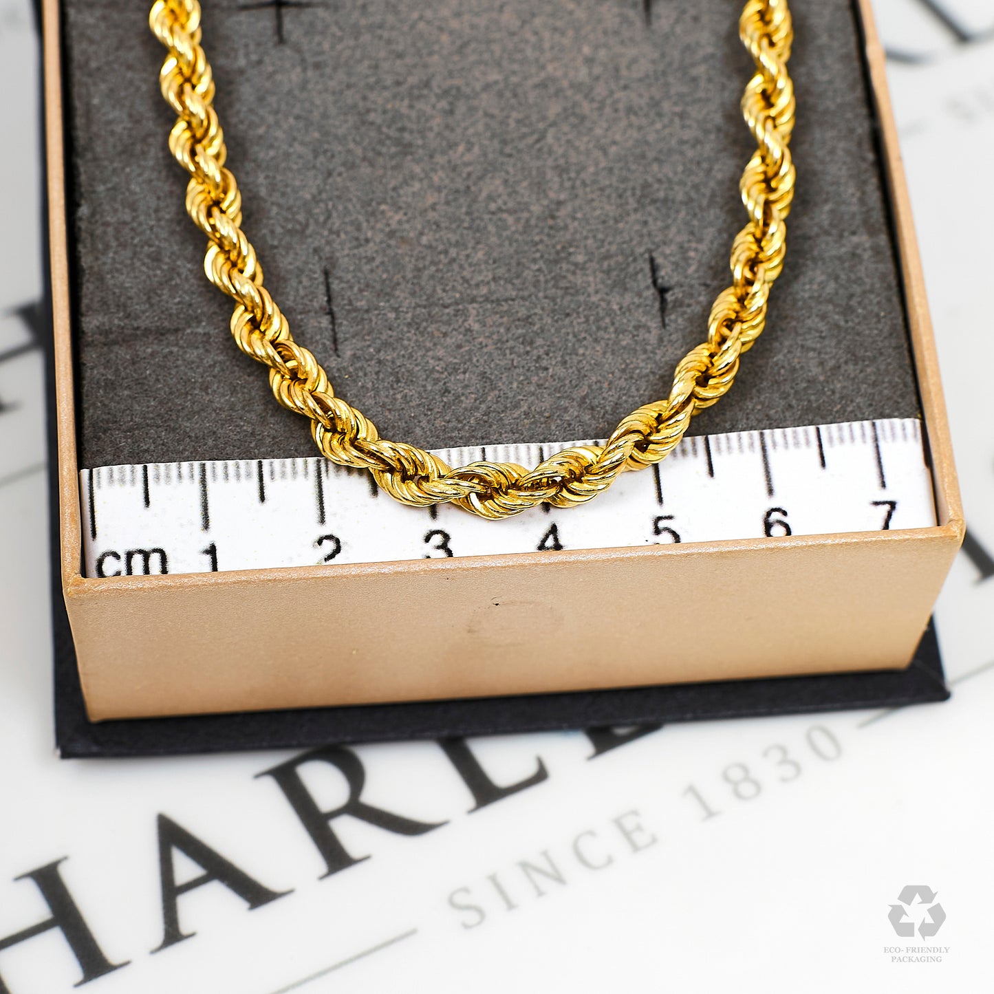 Pre-Owned 9ct Gold Rope Chain Necklace 22 Inch