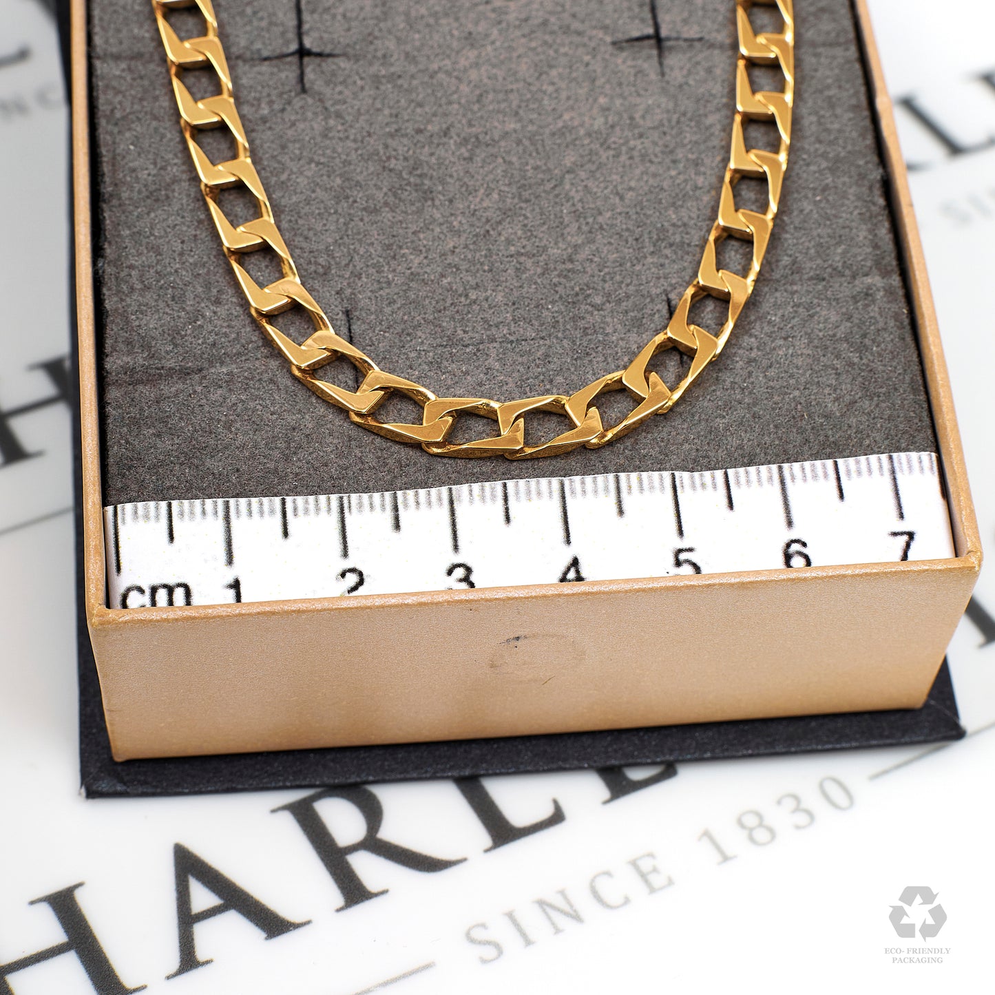Pre-Owned 9ct Gold Curb Chain Bracelet 7.5 Inch