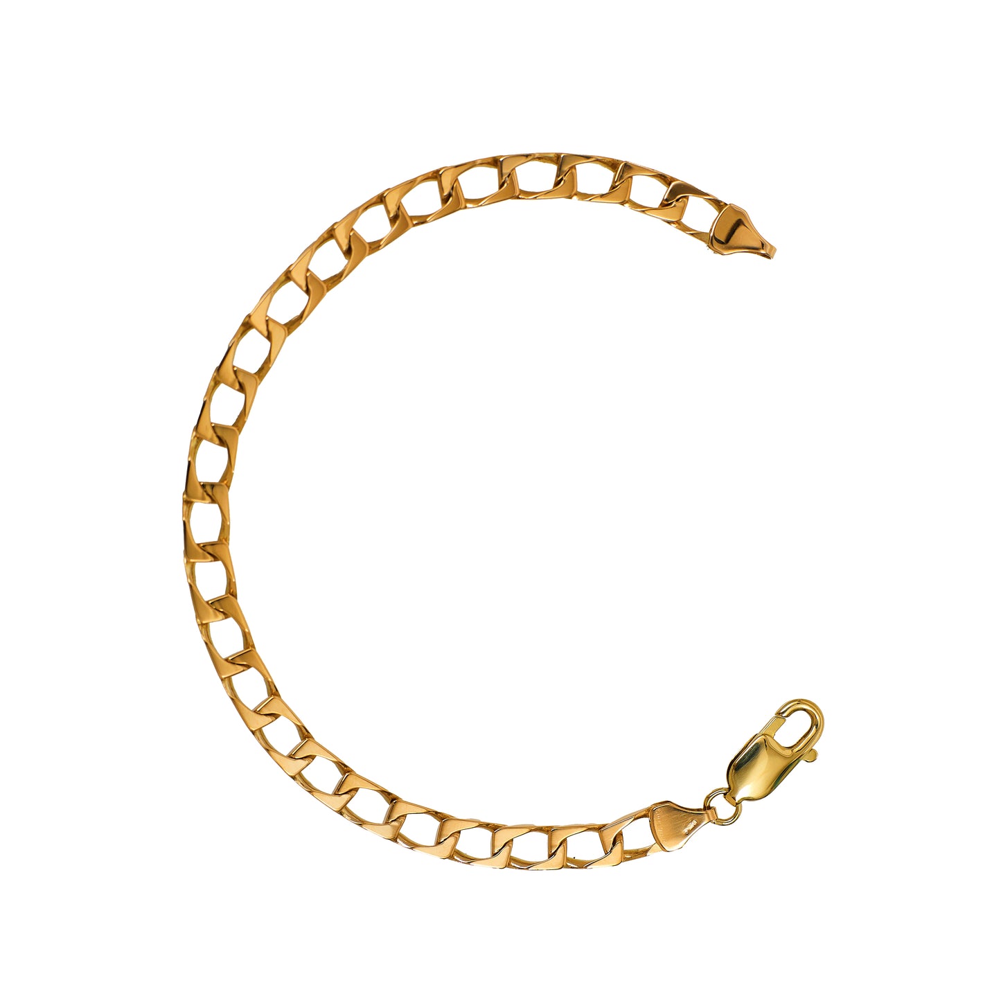 Pre-Owned 9ct Gold Curb Chain Bracelet 7.5 Inch