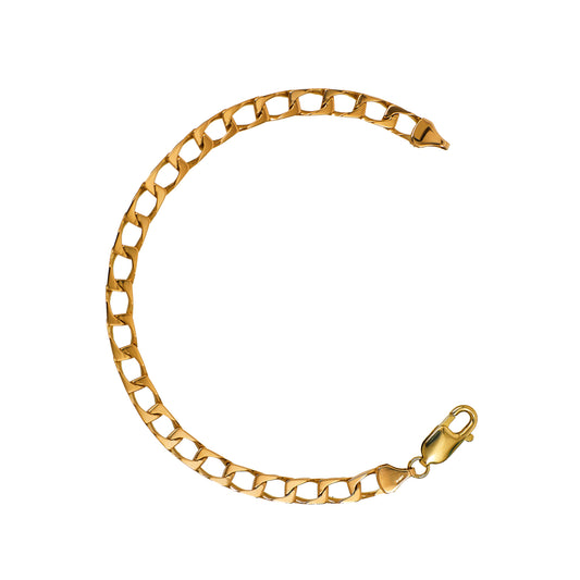 Pre-Owned 9ct Gold Curb Chain Bracelet 7.5 Inch