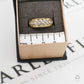 Pre-Owned 9ct Gold 2 Tone Diamond Bump Head Ring Size P