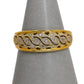 Pre-Owned 9ct Gold 2 Tone Diamond Bump Head Ring Size P