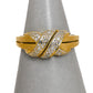 Pre-Owned 9ct Gold Diamond Twist Design Ring Size O