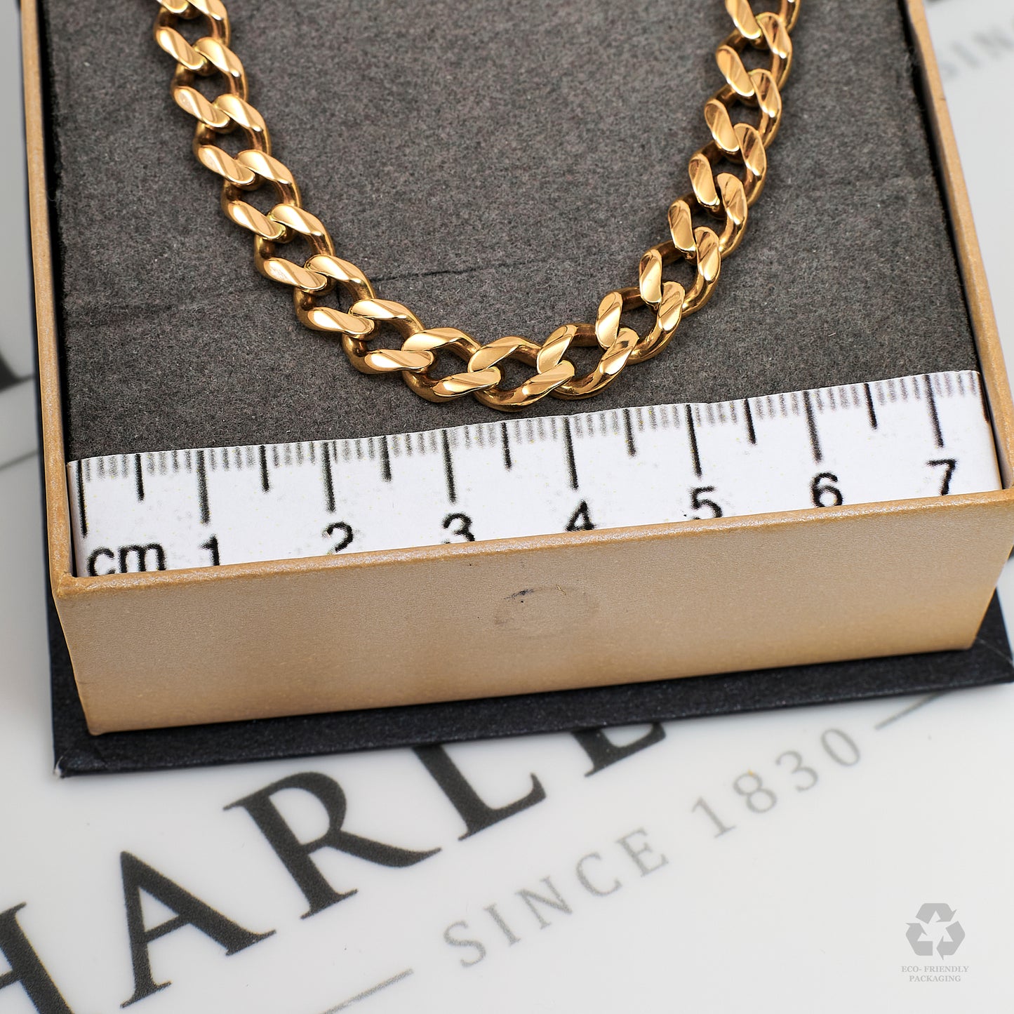 Pre-Owned 9ct Gold Curb Chain Bracelet 8.5 Inch