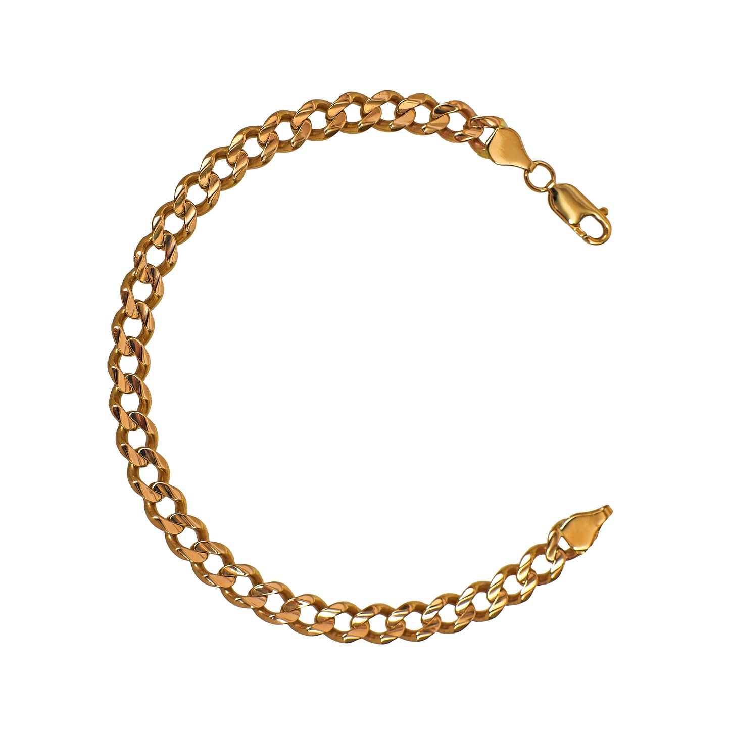 Pre-Owned 9ct Gold Curb Chain Bracelet 8.5 Inch