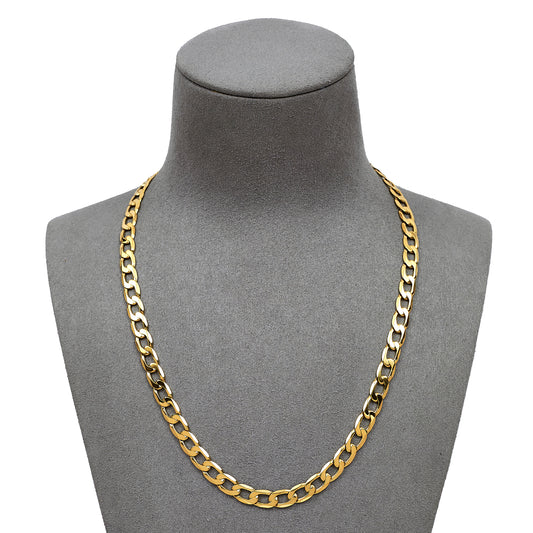 Pre-Owned 9ct Gold Curb Chain Necklace 18 Inch
