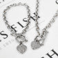 Pre-Owned 9ct White Gold & Diamond Heart Jewellery SET