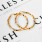 Pre-Owned 9ct Gold Tricolour Twist Creole Hoop Earrings