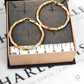 Pre-Owned 9ct Gold Tricolour Twist Creole Hoop Earrings
