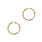 Pre-Owned 9ct Gold Tricolour Twist Creole Hoop Earrings