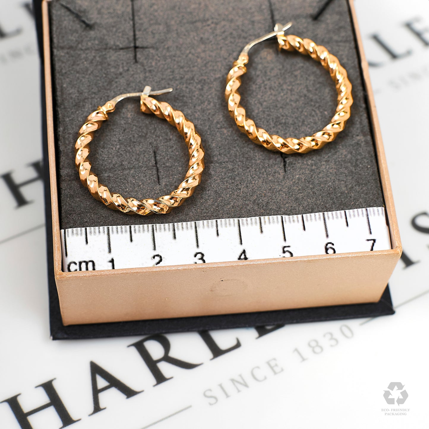 Pre-Owned 9ct Gold Twist Creole Hoop Earrings