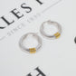 Pre-Owned 9ct Gold 2 Tone Creole Hoop Earrings