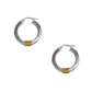 Pre-Owned 9ct Gold 2 Tone Creole Hoop Earrings