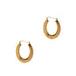 Pre-Owned 9ct Gold Oval Faceted Creole Hoop Earrings