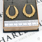 Pre-Owned 9ct Gold Oval Creole Hoop Earrings