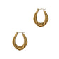 Pre-Owned 9ct Gold Oval Creole Hoop Earrings