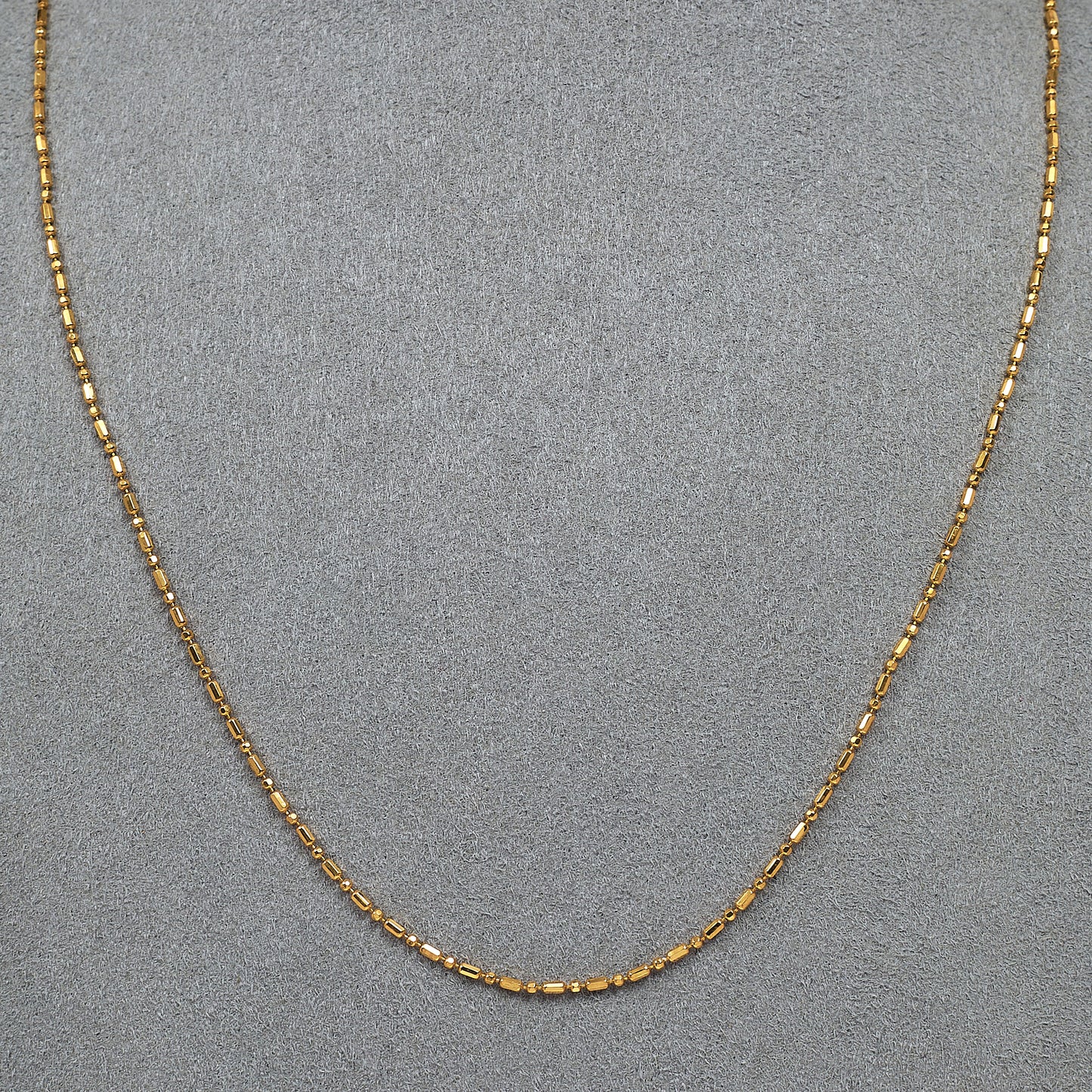 Pre-Owned 18ct Gold Bead Chain Necklace 17 Inch