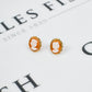 Pre-Owned 9ct Gold Oval Cameo Stud Earrings