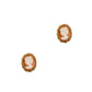 Pre-Owned 9ct Gold Oval Cameo Stud Earrings