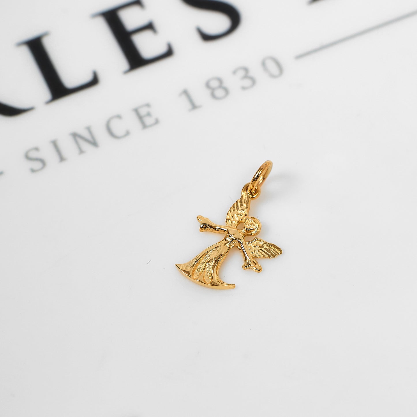 Pre-Owned 9ct Gold Winged Angel Pendant