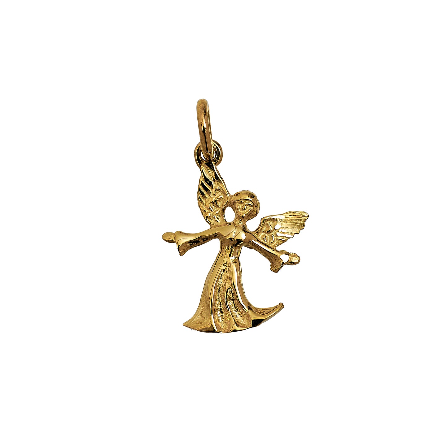 Pre-Owned 9ct Gold Winged Angel Pendant