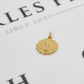 Pre-Owned 9ct Gold Madonna Pendant Round Frame