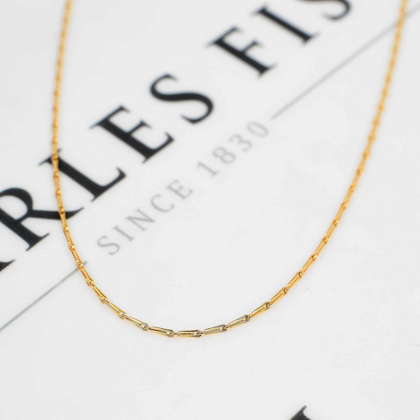 Pre-Owned 9ct Gold Long Link Chain Necklace 16 Inch