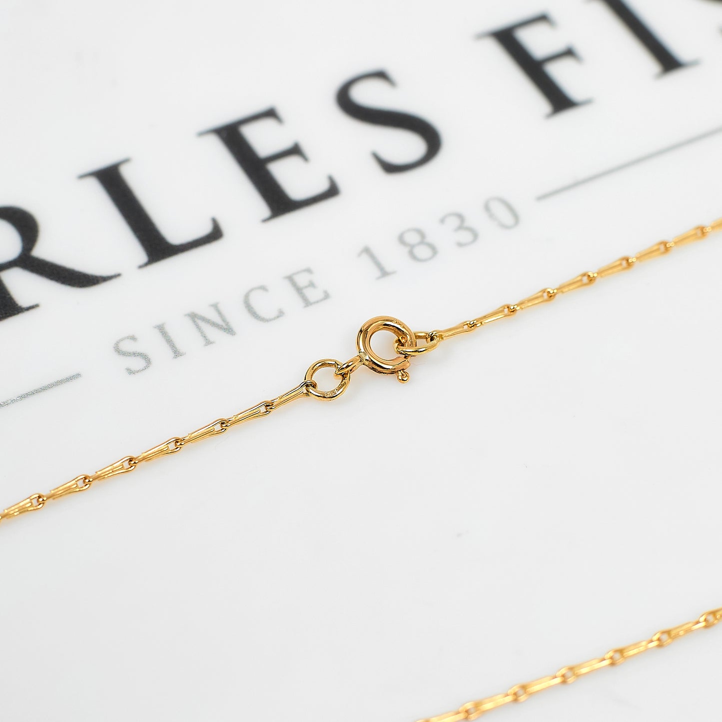 Pre-Owned 9ct Gold Long Link Chain Necklace 16 Inch