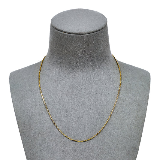 Pre-Owned 9ct Gold Long Link Chain Necklace 16 Inch
