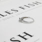 Pre-Owned 18ct White Gold Princess Cut Diamond Ring Size J.5