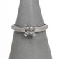 Pre-Owned 18ct White Gold Princess Cut Diamond Ring Size J.5