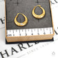 Pre-Owned 9ct Gold Flower Pattern Creole Hoop Earrings